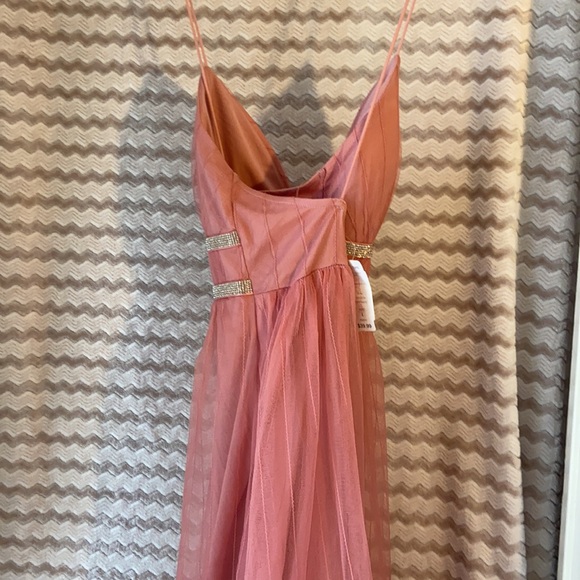 Beautiful Pink and Silver Formal Maxi Dress - Picture 6 of 7